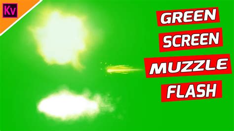 Pistol Muzzle Flash Green Screen - bmp-point