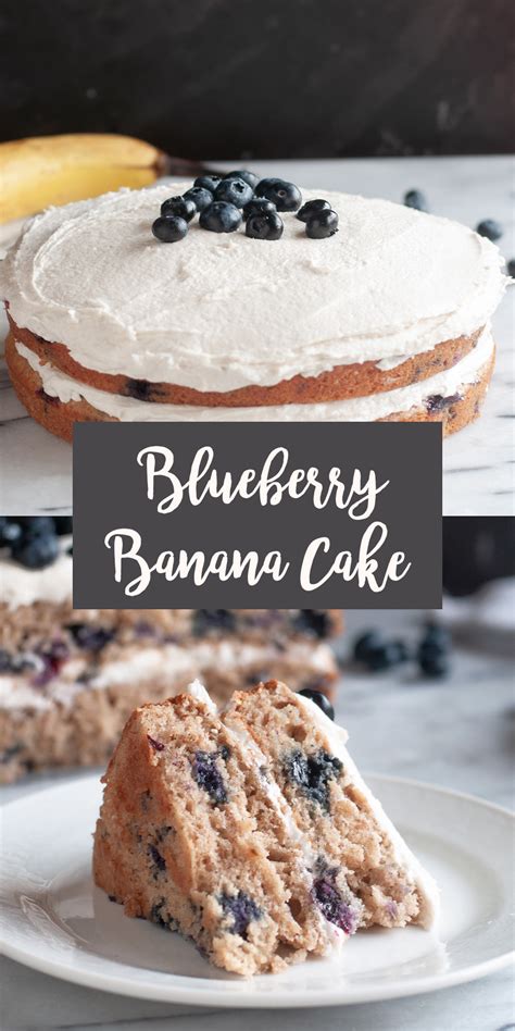 Vegan Blueberry Banana Cake - Thyme & Love