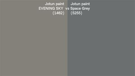 Jotun Paint EVENING SKY Vs Space Grey Side By Side Comparison