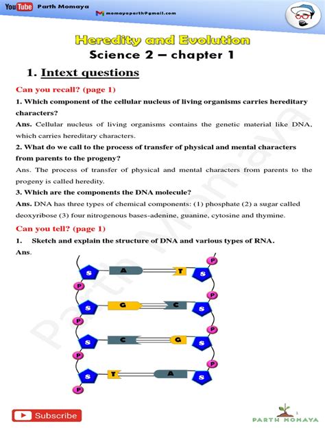 Heredity And Evolution Notes Ssc Class 10 Pdf Translation Biology