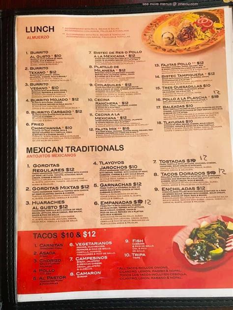 Menu At La Jarochita Restaurant Stafford Township E Bay Ave