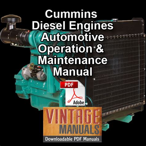 Cummins Automotive Diesel Engines Operation And Maintenance Manual Vintagemanuals