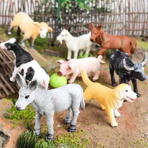 Large Farm Animals Figures, Realistic Simulation Jumbo Plastic Farm ...