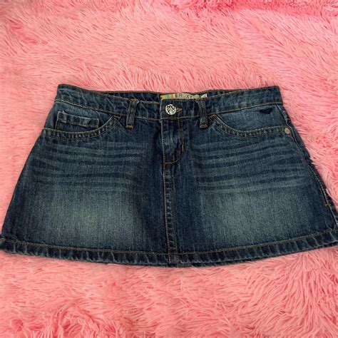 Roxy Womens Blue And Navy Skirt Depop