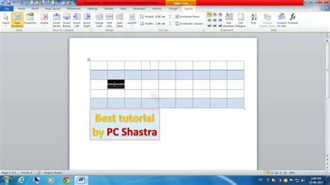 How To Divide Cells Into Row And Column In Microsoft Word Youtube