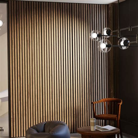 MuffleTimber Acoustic Slat Wood Wall Panel Sapelli Black Felt