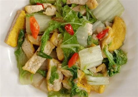 Resep Tumis Sawi Putih Tahu Oleh Yunda Cookpad