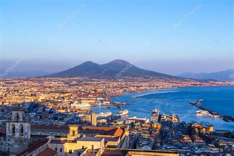 Napoli and mount Vesuvius in Italy Stock Photo by ©bloodua 107823676