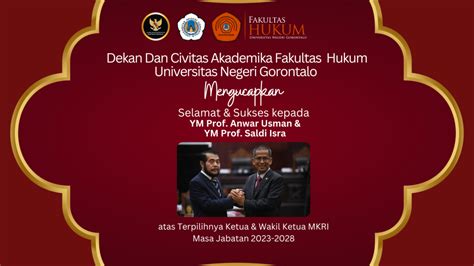 Ucapan Selamat Kepada Ketua & Wakil Ketua MKRI Masa Jabatan 2023-2028 ...