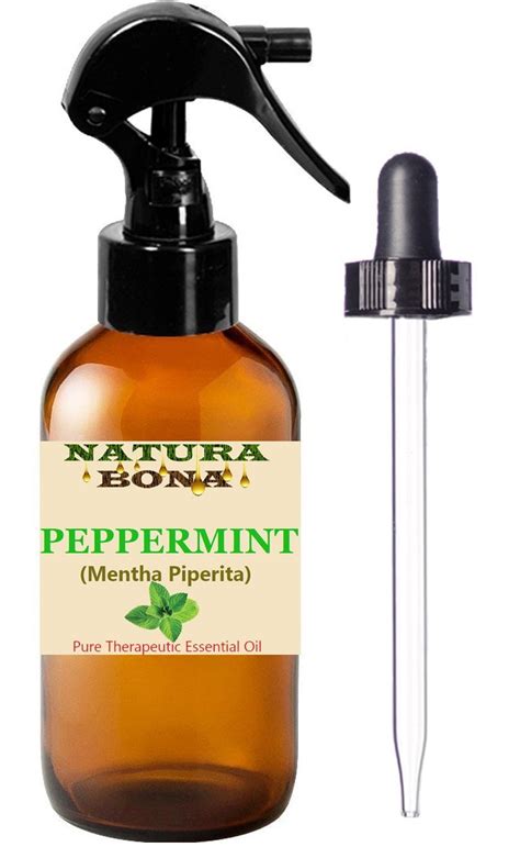 Natura Bona 100 Pure Organic Peppermint Essential Oil Spray 4oz