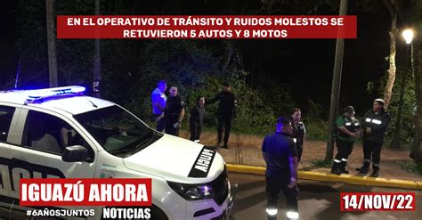 EN EL OPERATIVO DE TRÁNSITO Y RUIDOS MOLESTOS SE RETUVIERON 5 AUTOS Y 8