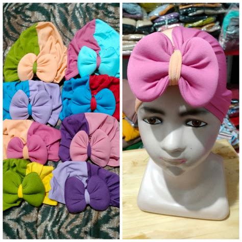 Jual Turban Bayi Pita Simpel Two Tone Turban Bayi Tahun By Farsha