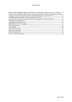 Europarecht Grundfreiheiten Prüfungsschema PRÜFUNGSSCHEMA