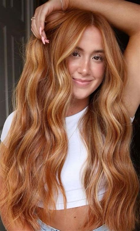 Sunkissed Copper Hair Strawberry Blonde Hair Color Copper Blonde