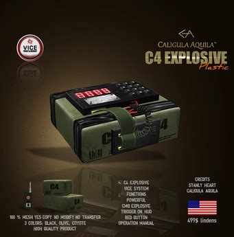 Second Life Marketplace - COMBAT C4 PLASTIC EXPLOSIVE VICE