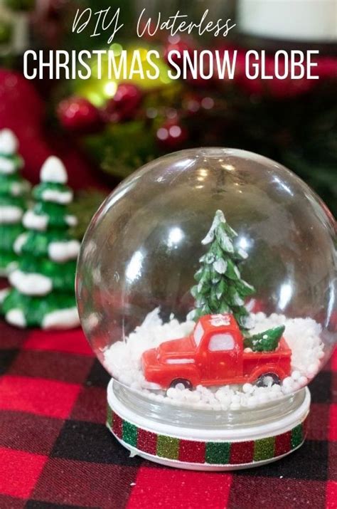 Diy Waterless Christmas Snow Globes This Ole Mom