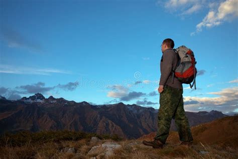 Tourist at mountains stock image. Image of mountains - 19588613