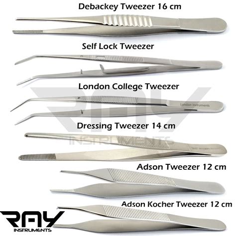 Medical Surgical Tweezers Dental Nursing Serrated Tips Cotton