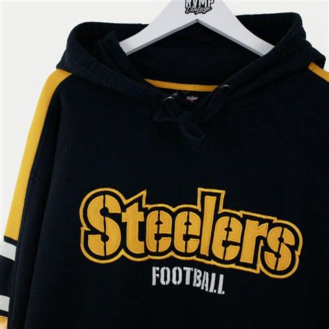 NFL Pittsburgh Steelers Embroidered Logo Hoodie... - Depop