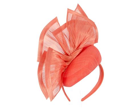 Bespoke Orange Spring Racing Fascinator Pillbox By Fillies Collection