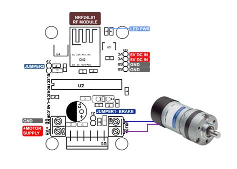 Dc Motor Speed Direction And Brake Control With Nrf L Rf Module