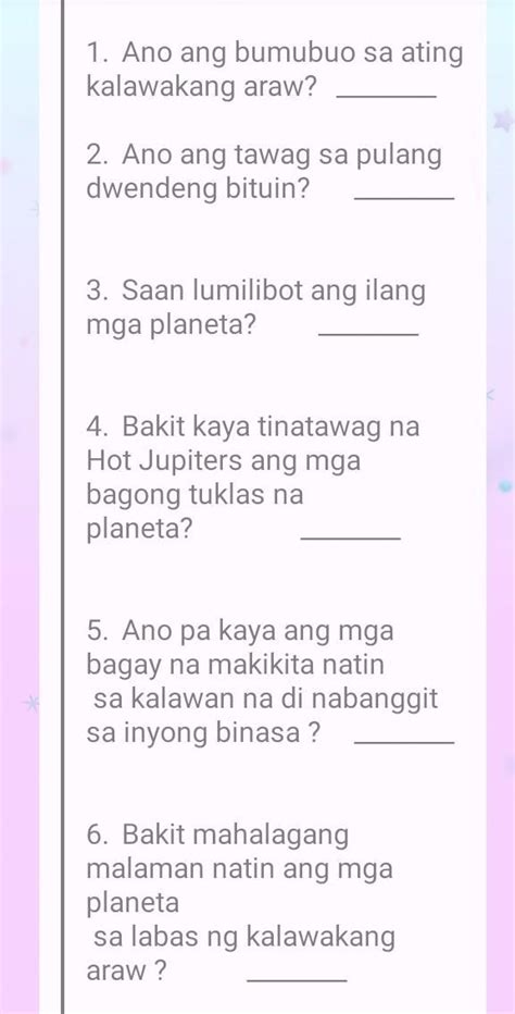 Pls Paki Sagutan To Mamaya Ko Na To Ipapasa Po Pls Po Brainly Ph