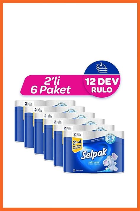 Selpak Dev Rulo Kağıt Havlu 12 li 6 Paket Fiyatı Yorumları Trendyol