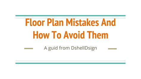 Ppt Common Floor Plan Mistake And How To Avoid Them Powerpoint