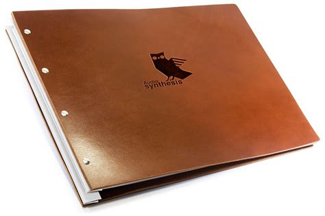 Leather Portfolio 11" x 17" Landscape Blind Debossed | Design Online