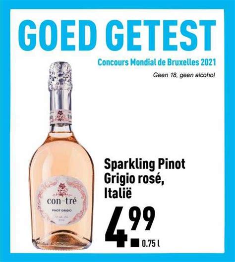 Sparkling Pinot Grigio Ros Itali Aanbieding Bij Aldi Folders Nl