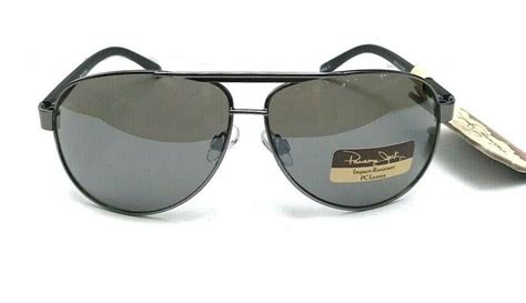 Panama Jack Pjp9 Mens Aviator Sunglasses Gunmetal Black Skulls New Ebay