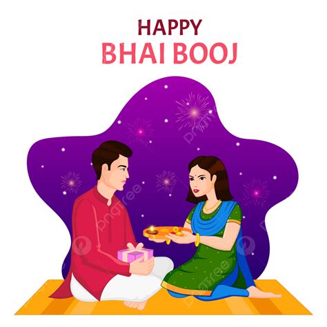 Brother Sister Celebrating Diwali And Bhai Dooj Brother Amp Sister