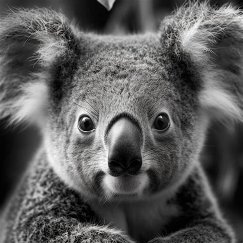 A koala bear with a black and white face. | Premium AI-generated image