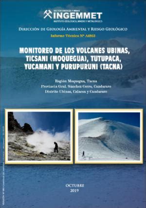 Repositorio Institucional INGEMMET Monitoreo De Los Volcanes Ubinas