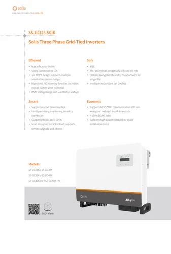 SOLIS Solar Inverter On Grid 40KW 3ph S5 GC40K At Best Price In