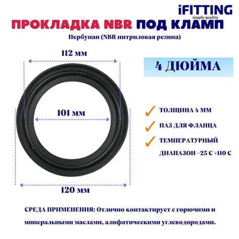 Прокладка под кламп 4 дюйма NBR Уплотнение CLAMP DIN DN 100 - купить с ...