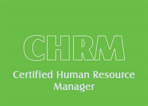 Certified Human Resources Manager Chrm® Iihr