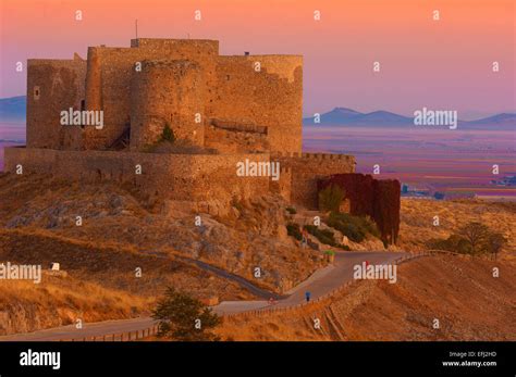 Consuegra, Castle, Toledo province, Route of Don Quixote, Castilla-La Mancha, Spain Stock Photo ...