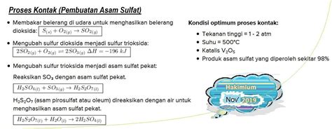 Proses Pembuatan Asam Sulfat Dengan Proses Kontak