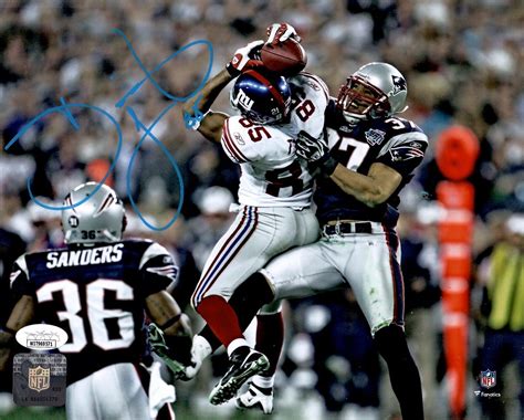 David Tyree Autographed “XLII Helmet Catch” 8×10 – KBK Sports