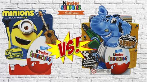 ЧЕЛЛЕНДЖ Киндер Сюрприз Миньоны 2015 против Слоны строители 2011 ...