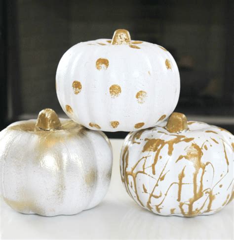 Gold & White Painted Pumpkins - Three Different Ways – At Home With Zan