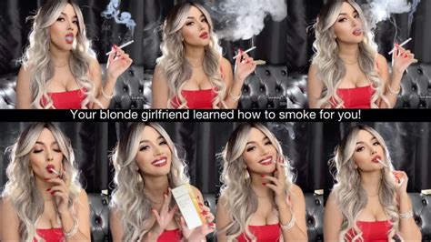 Your Blonde Girlfriend Learned How To Smoke For You Smoking Angie Clips Sale
