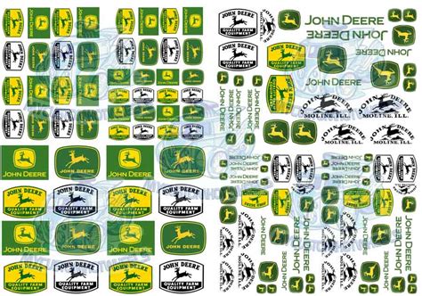 John Deere Decal Pack My Custom Hotwheels Model Car Decals