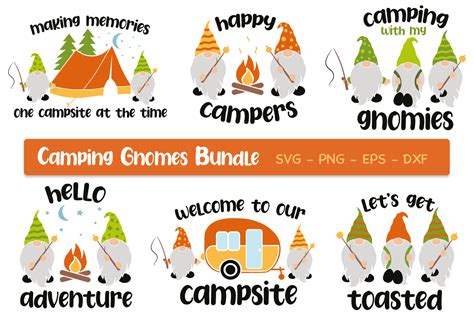 Camping With Gnomes Svg Bundle Camp Svg Gr Fico Por All About Svg