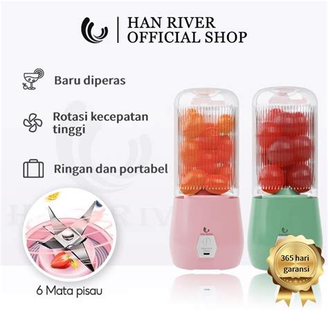 Jual STRSN HAN RIVER BLENDER PORTABLE USB BLENDER MINI MULTIFUNGSI 6