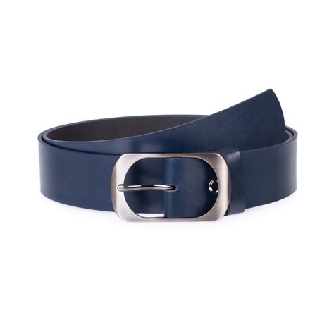 Buy Dark Blue Womens Belt Real Leather Wide Cm Leatherbeltsonline