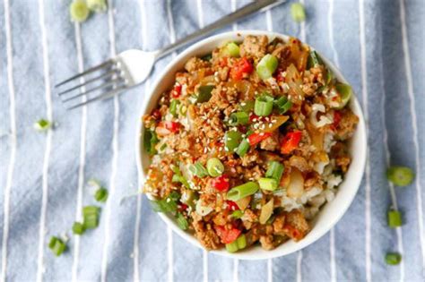 Easy Keto Teriyaki Bowls Low Carb Ground Turkey Teriyaki Bowl Recipe