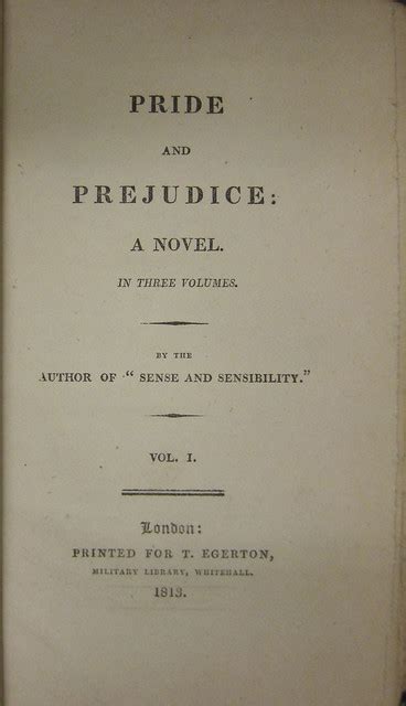 Pride And Prejudice By Jane Austen 1813 Zsr Library