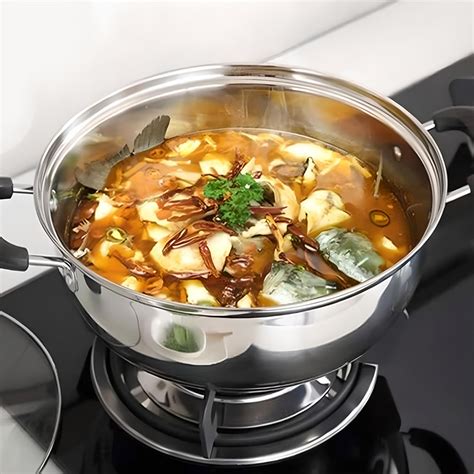 30cm Steamboat Hot Pot Stainless Steel Single Sided